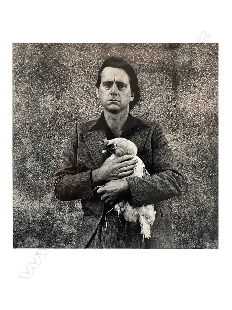 Peter Peryer (1941-2018) ‘Self-portrait with rooster’, Image 1++